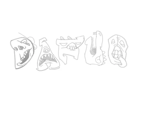 DAFUQ character lineup sketch