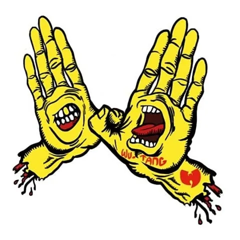 Screaming-hands design with the Wu-Tang logo