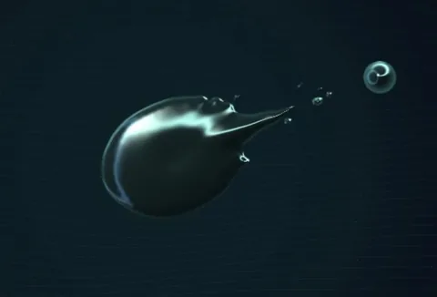 FERAL audiovisual organism reaching toward a floating body
