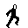 Atom run-cycle, pixel art by Derek Boe