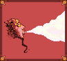 Devil sucks up gawd, pixel art by Derek Boe