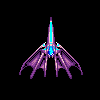 Organic winged (med) fightership, pixel art by Derek Boe
