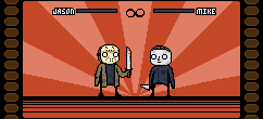 Pixelween - Jason V.S. Michael Myers, pixel art by Derek Boe