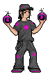 Punky Fighter, pixel art by Derek Boe