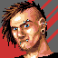 Punky Portrait, pixel art by Derek Boe