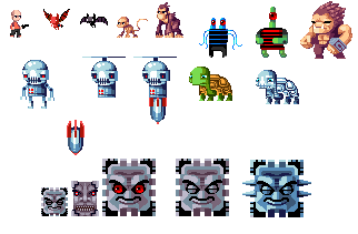 Quantum Core - Monsters, pixel art by Derek Boe
