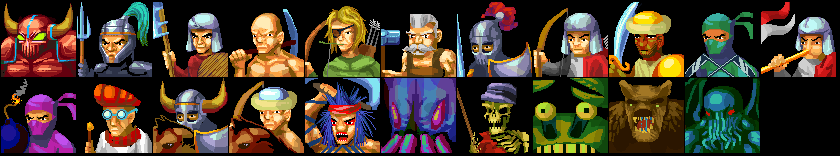 RPG Portraits, pixel art by Derek Boe