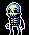 Skull boy, pixel art by Derek Boe