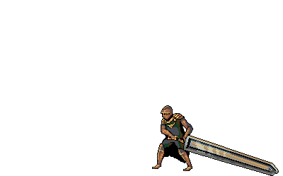 Swordsman ver 0.1 attack animtion, pixel art by Derek Boe