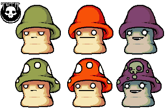 Terra Online; Shroomies!, pixel art by Derek Boe